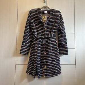 Cabi Multi-Colored Floral Tweed Wm Coat Sz 8/Medium